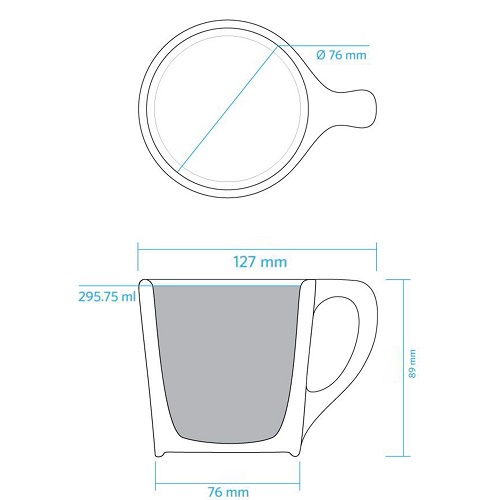 Volcano Ly cốc sứ NotNeutral LINO Coffee Mug 300ml