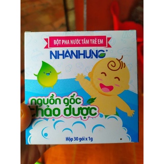 Bột pha nước tắm trẻ em Nhân Hưng _ dứt điểm rôm sảy, mụn nhọt, mẩn ngứa, hăm tã cho trẻ sơ sinh và trẻ nhỏ