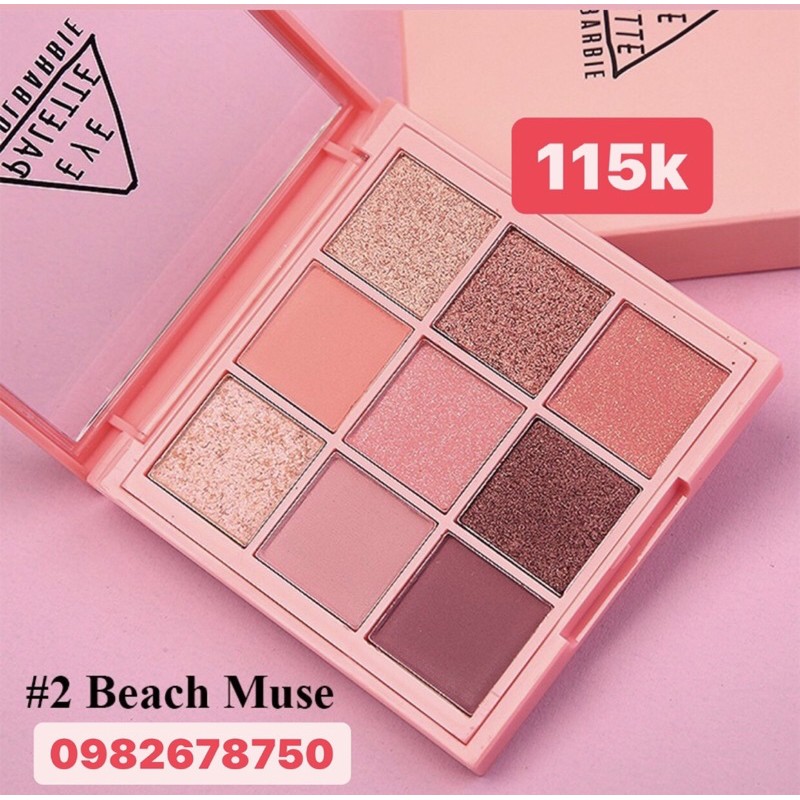 [Ảnh tự chụp] Bảng phấn mắt Coolbarbie Eye Palette, màu mắt Cam đất, eye Color Cam  đào, Mỹ Phẩm Oppa, Hana Forever