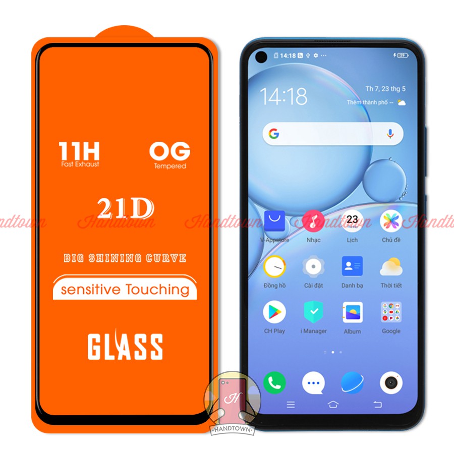 Kính Cường lực Vivo Y20 / Y20S / Y30 / Y50 / Y51 / Y51S / Y70S Full màn hình 21D Handtown SIÊU BỀN