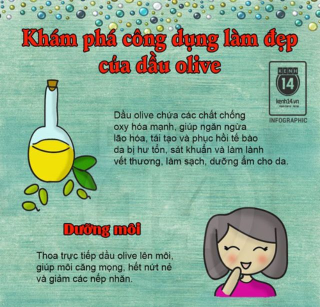 Dầu Olive Làm Đẹp Da - Mỹ Phẩm Handmade