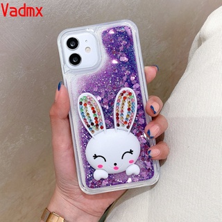 Ốp Điện Thoại Kim Tuyến Nước Kèm Giá Đỡ Hình Thỏ Cho Iphone 13 Pro Max 12 11 Pro Max Mini X Xr Xs Max 8 7 6 6s Plus 5 5s Se