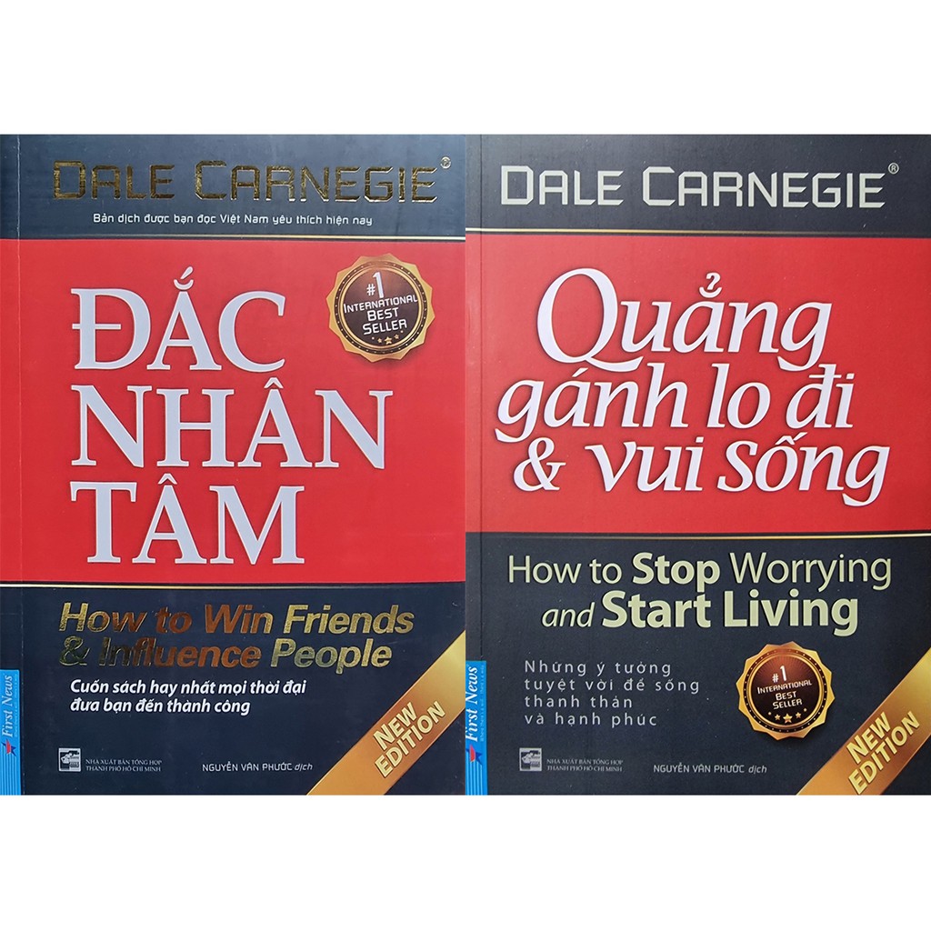 Sách - Combo 2 Cuốn: ( Bìa Cứng ) Đắc Nhân Tâm + Quẳng Gánh Lo Đi Và Vui Sống