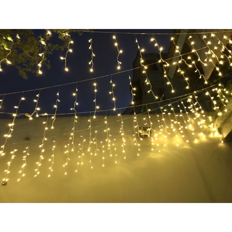 Dây led chớp mành dài 8m rơi 60cm trang trí mưa rơi