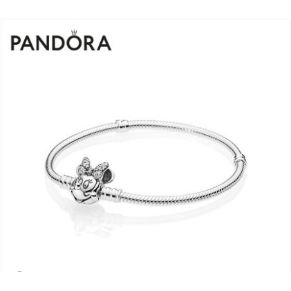 Pan DISNEY Vòng Tay Bạc 925 Hình Chân Dung Minnie Lấp Lánh Cho Nữ dora