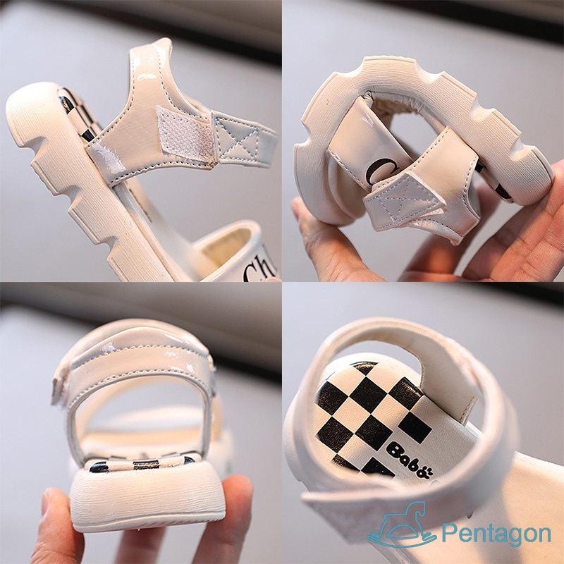 Xăng đan In Chữ Thoải Mái Thời Trang Mùa Hè Phong Cách Hàn Quốc Cho Bé Gái