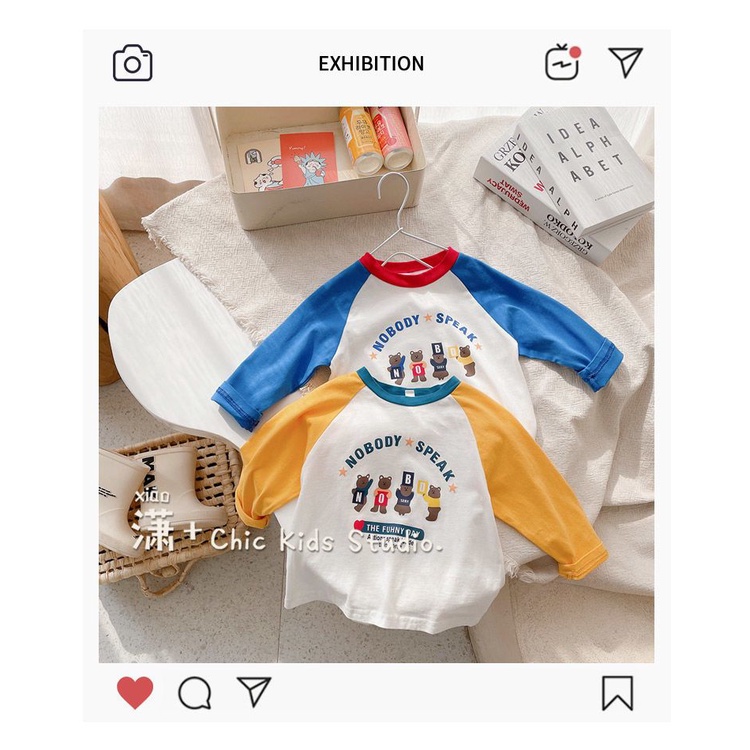 Hàng Mới Về Áo Thun Raglan Tay Dài In Họa Tiết Hoạt Hình Phong Cách Nhật Bản Hàn Quốc Thời Trang Mùa Thu 2022 Dành Cho Bé Trai Gái