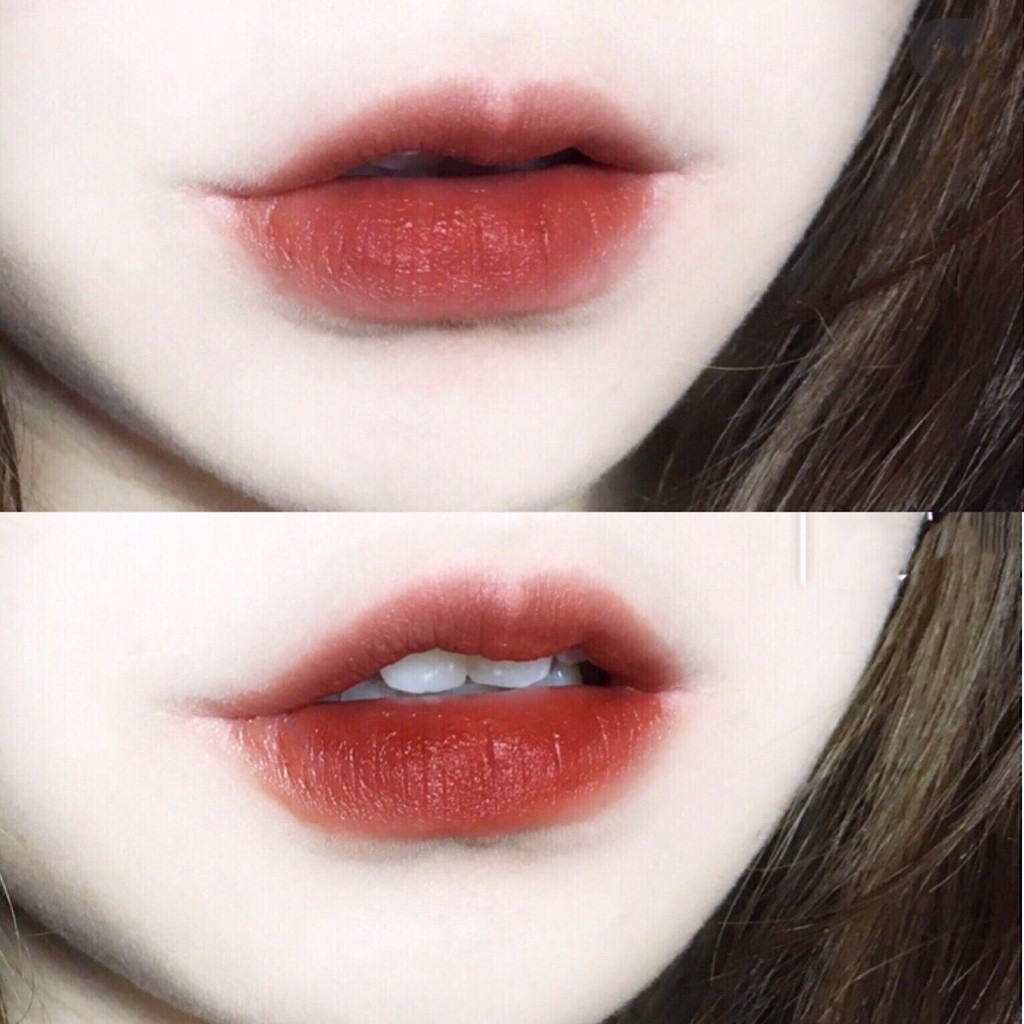 Son bóng❁màu ống xanh lam nhung matte lip glaze học sinh không thấm nước và dễ phai lê đỏ cam vàng đậm