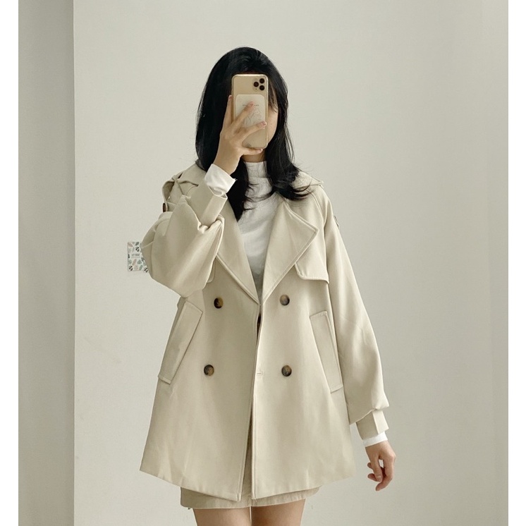 Khoác Blazer dáng ngắn Dạ Ép( k xù lông) Hàng Quảng Châu Cao