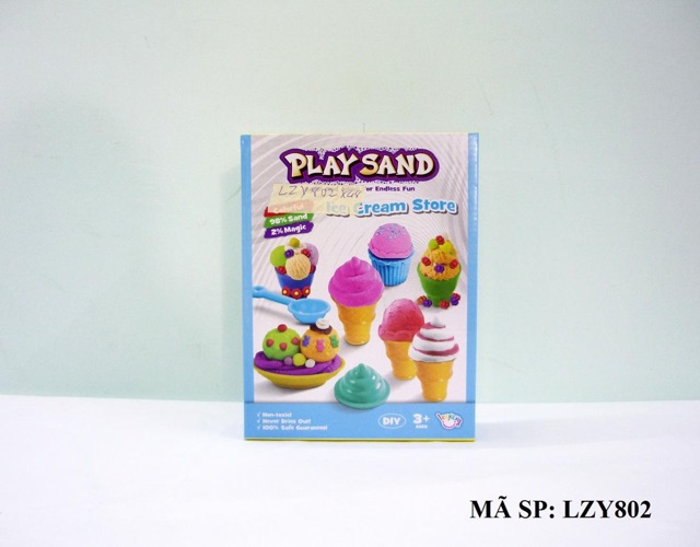 Đồ chơi cát trọng lực Play Sand (800g cát + khuôn)