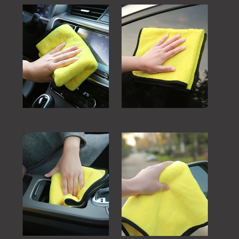 Khăn lau xe 3m 2 mặt microfiber lau ô tô, xe máy khăn lau rửa xe oto siêu thấm, bộ dụng cụ rửa xe hơi
