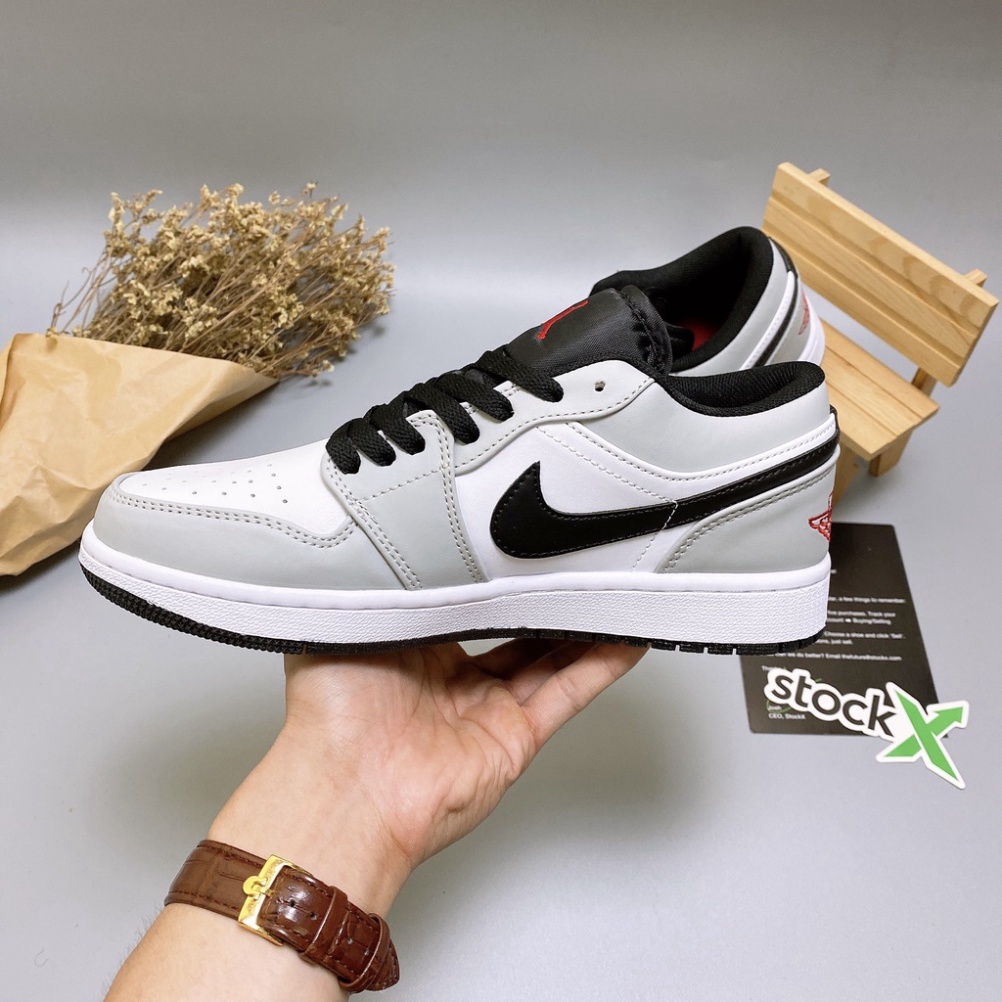 Giày Jordan cổ thấp màu xám tro nhạt nam nữ, Giày Jordan 1 low smoke grey xám bản đẹp full box bill phụ kiện | BigBuy360 - bigbuy360.vn
