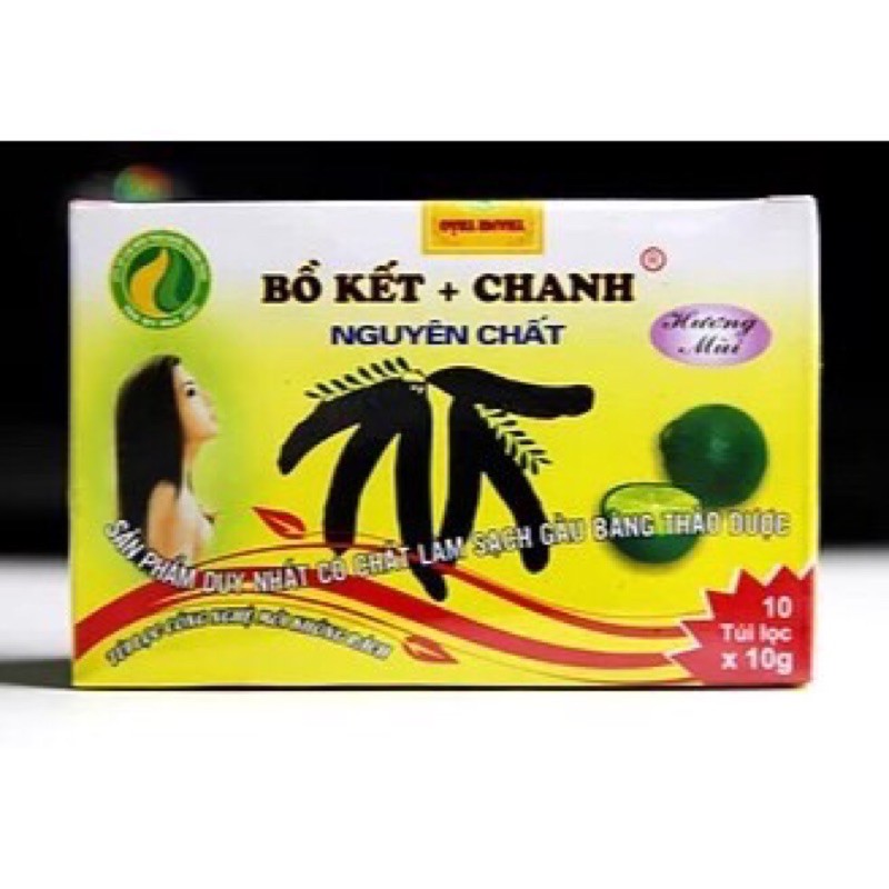 Gội đầu Bồ Kết +Chanh nguyên chất ( túi lọc)