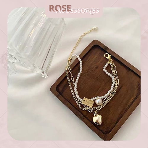 Vòng tay nữ &quot;Love Letter&quot; phong cách Hàn Quốc thời trang Rose Accessories mã VT17