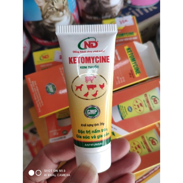 Kem bôi nấm trên chó mèo gia súc gia cầm Ktomycin 25 g