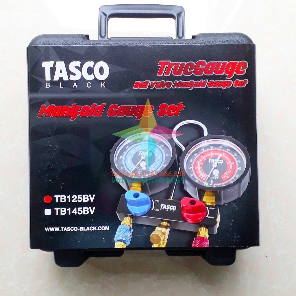 Bộ đồng hồ Gas đôi R22,R134 cao cấp TASCO TB125BV