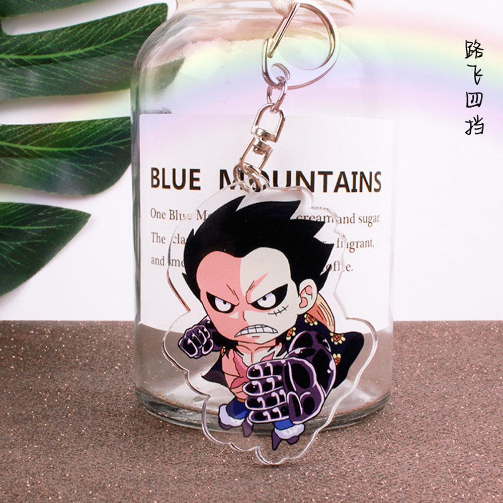 Móc Khóa Hình Luffy Hai Mặt Bằng Acrylic