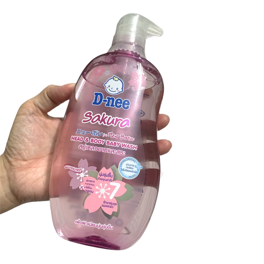 [ ĐẠI THỊNH ] Sữa tắm gội trẻ em Dnee 380ml (hồng) - Date mới nhất
