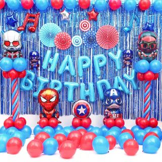 Set Bóng Trang Trí Sinh Nhật Chủ Đề Siêu Nhân Cho Bé Trai