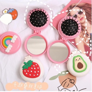 Lược Gấp Kèm Gương