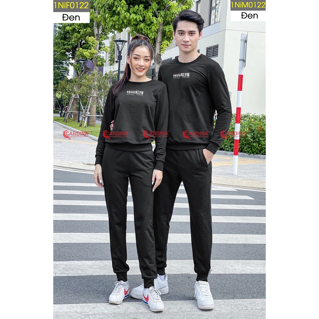 Bộ nỉ nam CARDINA chất cotton da cá cao cấp dáng thể thao khỏe khoắn năng động 1NiM01.