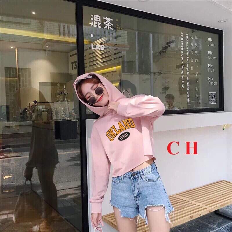 Áo croptop mũ OKLAND CH12