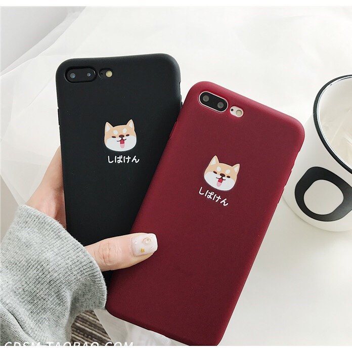ốp chó cogi đỏ và đen cho iphone ( bán kèm dây giá rẻ )