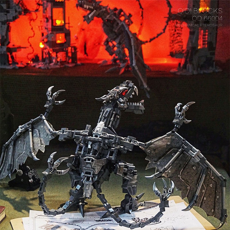 66004 Dinosaur Transformer Bộ đồ chơi lắp ráp mô hình robot khủng long trong phim người máy biến hình