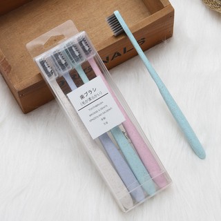 Bàn Chải Đánh Răng Muji ,Đánh Răng Lúa Mạch( hộp 4 chiếc) -Giá sỉ