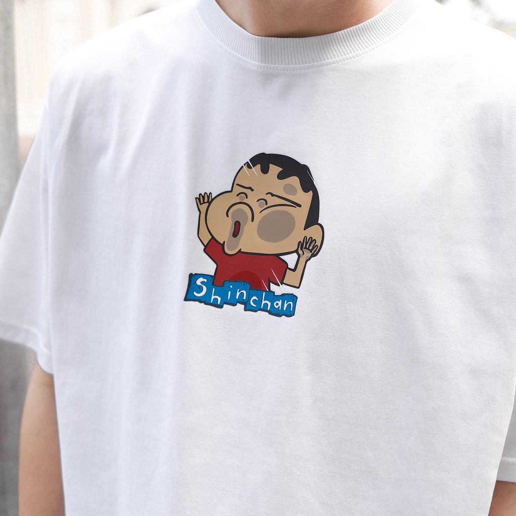 Áo Thun Shin-Chan Màu Trắng Chất Liệu Cotton Thoáng Mát