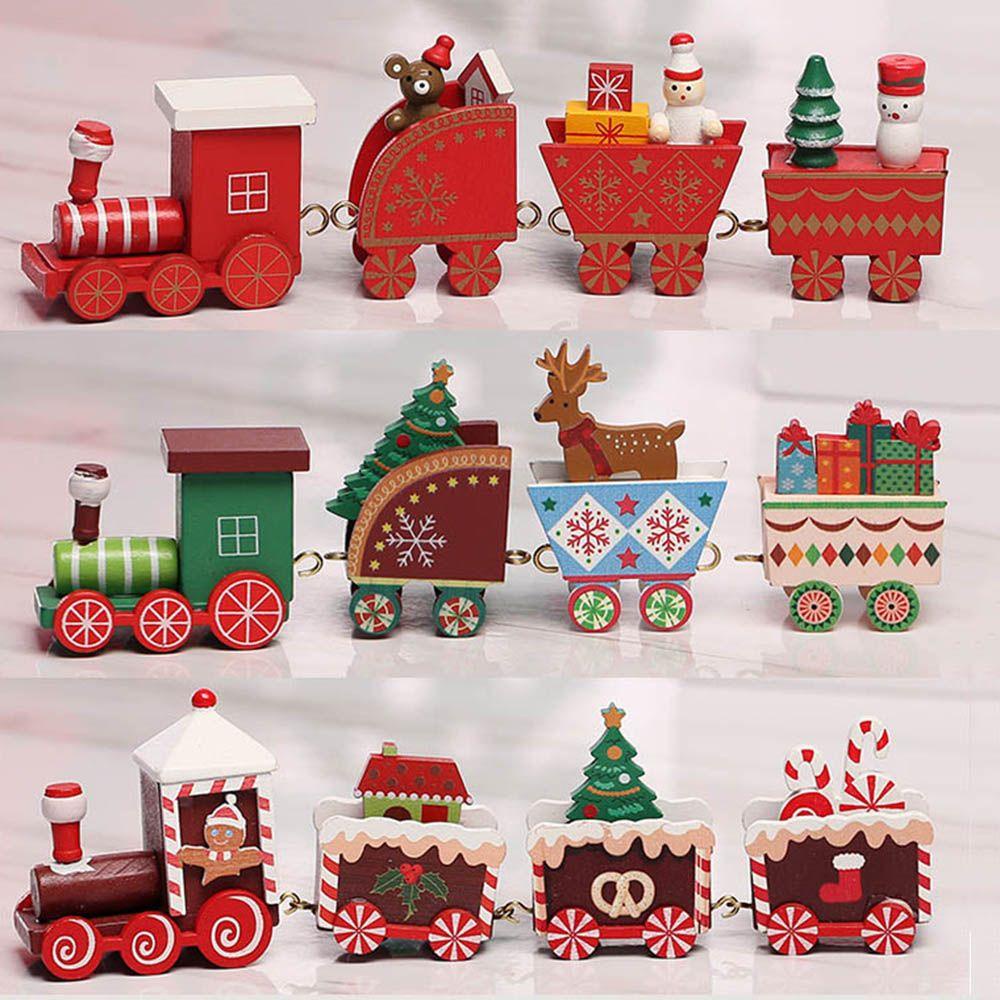 Dây Treo Trang Trí Hình Đoàn Tàu Giáng Sinh Nhiều Màu Sắc