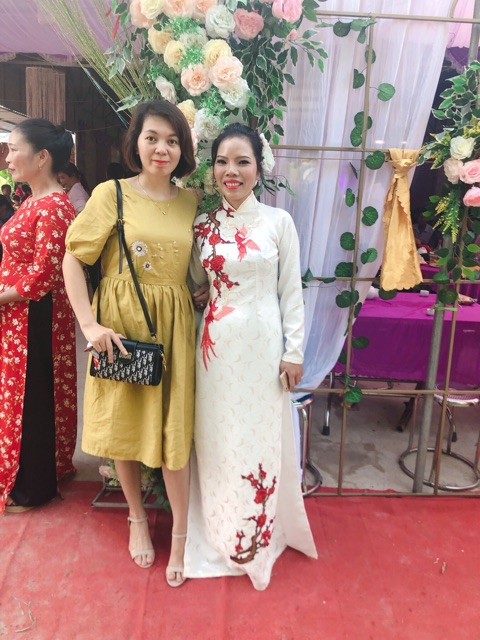 Đầm Linen vàng mù tạt