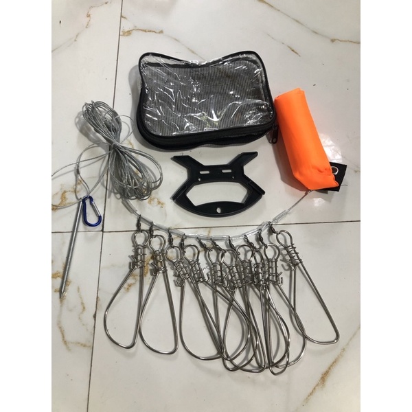 dây xích mang cá inox 5 móc 10 móc