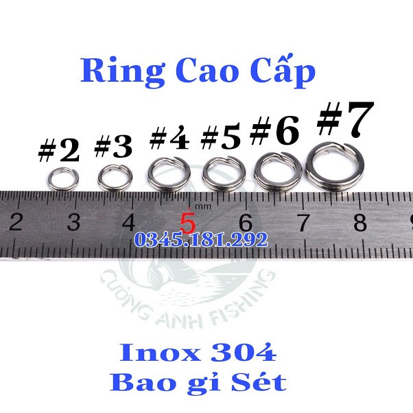 Combo 20 Cái Ring Gắn Lưỡi Mồi giả, Khoen Tròn lắp lưỡi  - Phụ Kiện Câu Cá