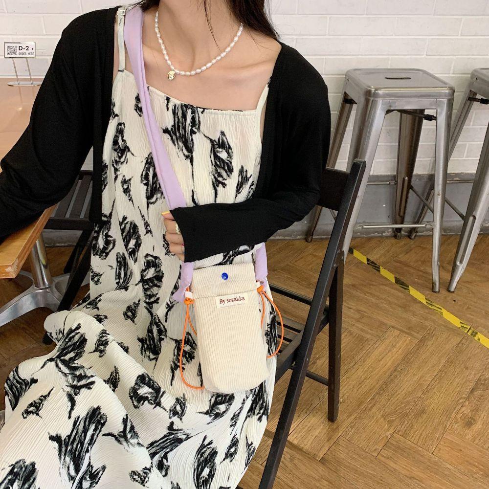 Túi Đeo Chéo Đựng Điện Thoại Hình Son Môi 26Ede Thời Trang Thu Đông Cho Nữ