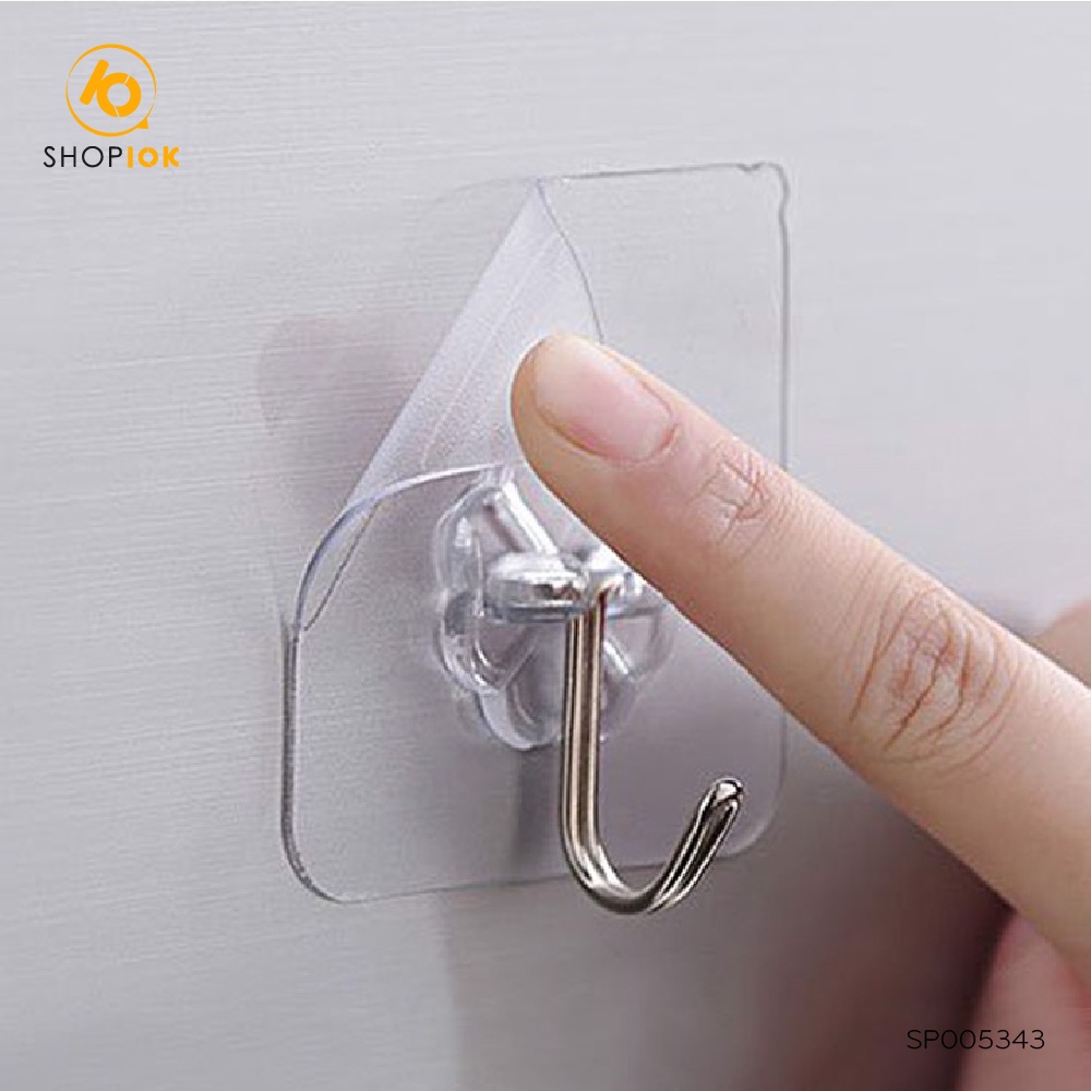 Móc dán tường treo quần áo trong suốt siêu dính tường chịu lực siêu chắc - SP005343