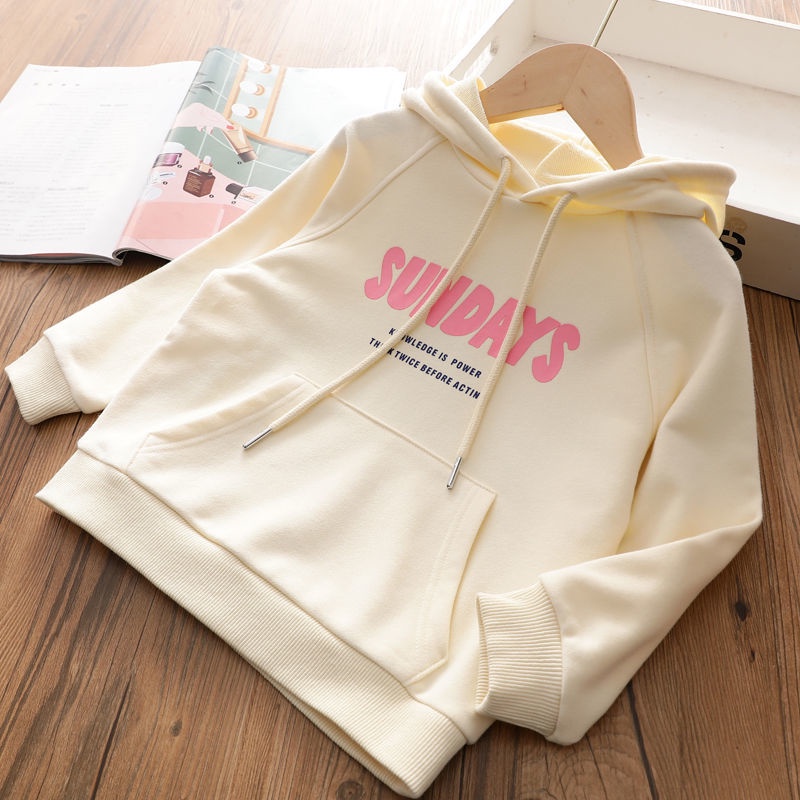 Áo hoodie dáng rộng phong cách Hàn Quốc cho bé gái
