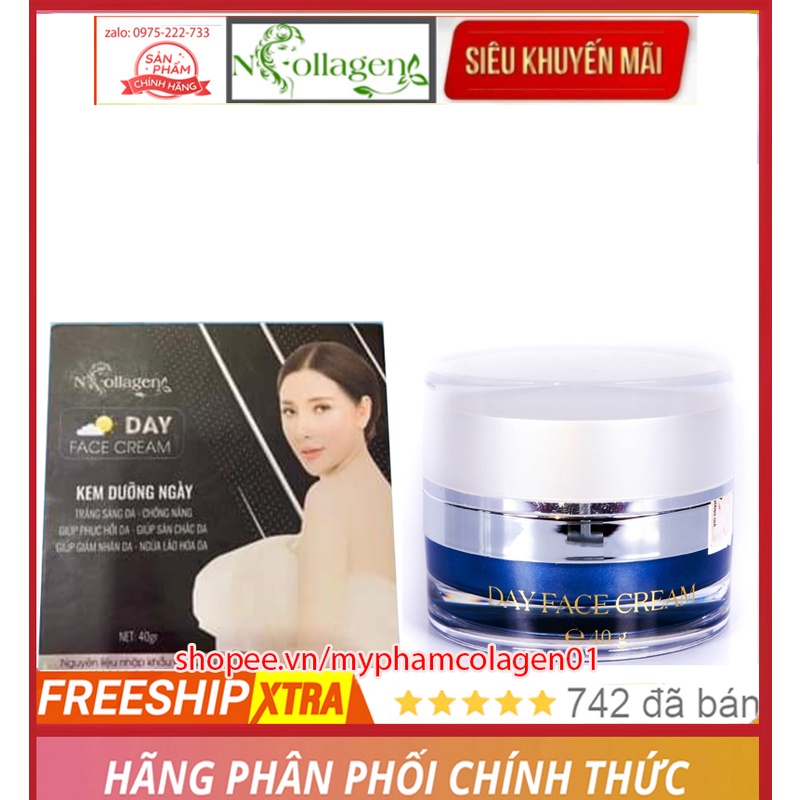 KEM FACE TỔ YẾN BAN NGÀY N - COLLAGEN 40 GRAM cao cấp - Đánh bay nám, tàn nhang, mụn, Chống nắng 45+ BÁN-CHẠY