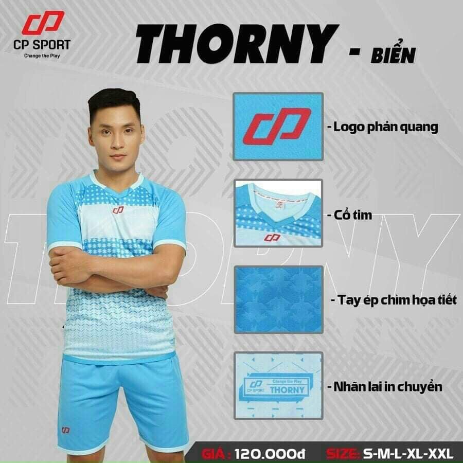 Áo Bóng Đá Không Logo Thiết Kế THORNY Thun Lạnh Cao Cấp - Chính Hãng CP