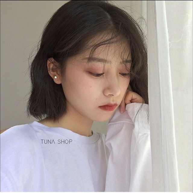 Khuyên tai nữ Bạc, Hoa tai Bạc cá tính ngôi sao TUNA SILVER cam kết CHUẨN BẠC