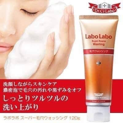 SỮA RỬA MẶT SE KHÍT LỖ CHÂN LÔNG LABO LABO SUPER-KEANA 120ml sua rua mat