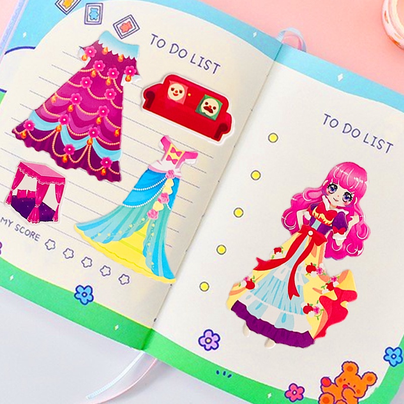 Set sticker công chúa cao cấp Baby-S, Hình dán sticker phối đồ cùng các phụ kiện đáng yêu – SST004