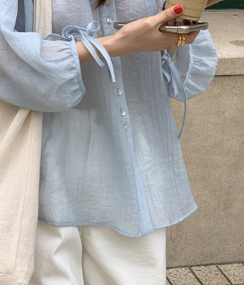 Áo kiểu tay dài dáng rộng thời trang Hàn Quốc