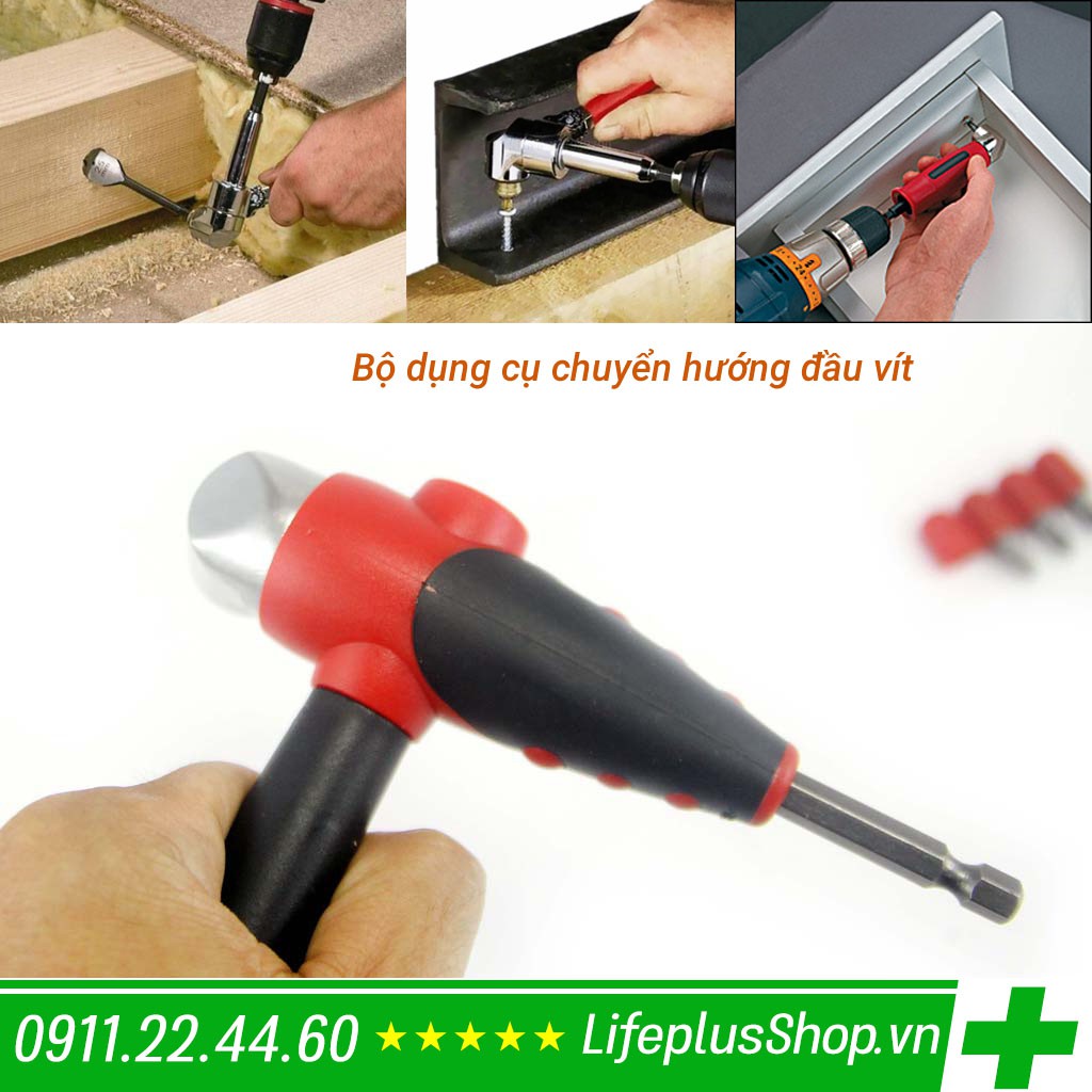 Đầu chuyển hướng mũi bắt vít, mũi khoan tiện lợi có tay ghì lắp máy khoan