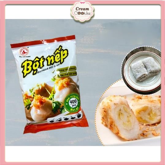 Bột Gạo Nếp TP 400g Làm Bánh ít Trần,Chè Trôi Nước, Bánh Dày,Bánh Rán Lúc Lắc,Bánh Nhãn