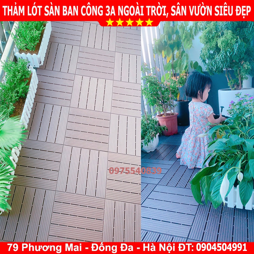 [Xưởng Sản Xuất] Thảm Ban Công Lót Sàn Chống Trơn Trượt Trang Trí Nhà Cửa Sân Vườn - KT:30x30cm