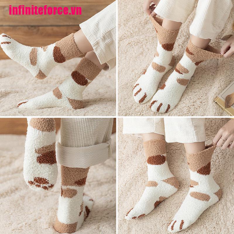 Vớ cotton họa tiết chân mèo dễ thương