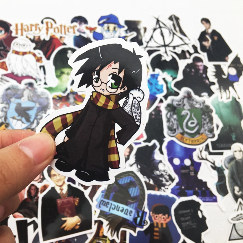 Sticker Set 50 Hình Dán Trang Trí Hình Nhân Vật Trong Phim Harry Potter