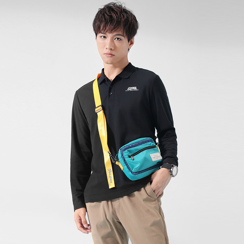 Áo thun polo CAMEL dáng rộng dài tay thời trang nam tính