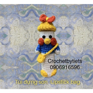 Túi đựng son bằng len handmade - Túi móc len